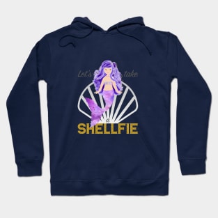 Mermaid: Let's take a shellfie (purple) Hoodie